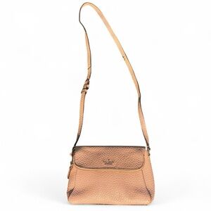 Kate Spade New York Mini Crossbody Bag Pebbled Pink Leather